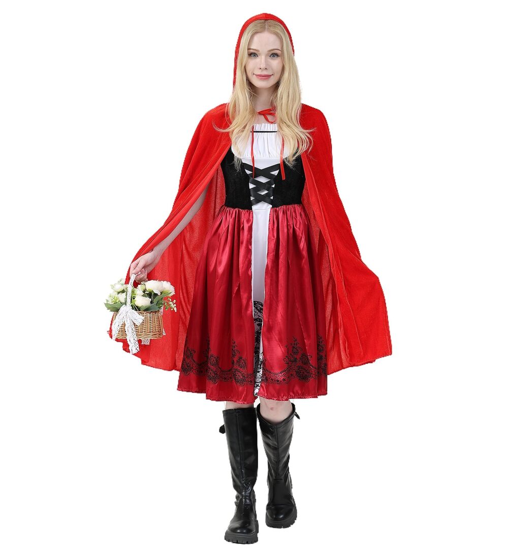 2948 Little Red Riding Hood Halloween Costume,Adult Little Red Riding Hood